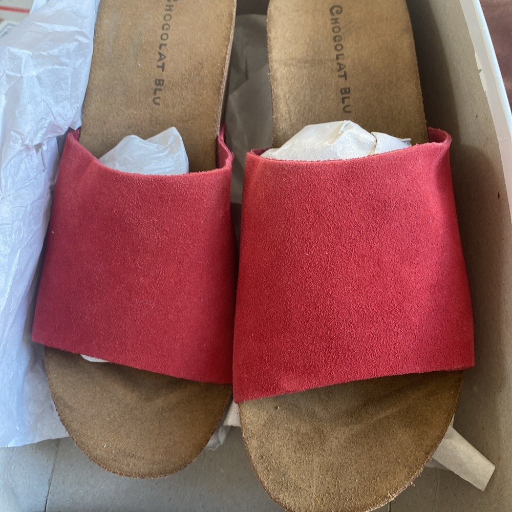 Chocolat Blu Riverside‎ Wedge Red Women's Sandal 39